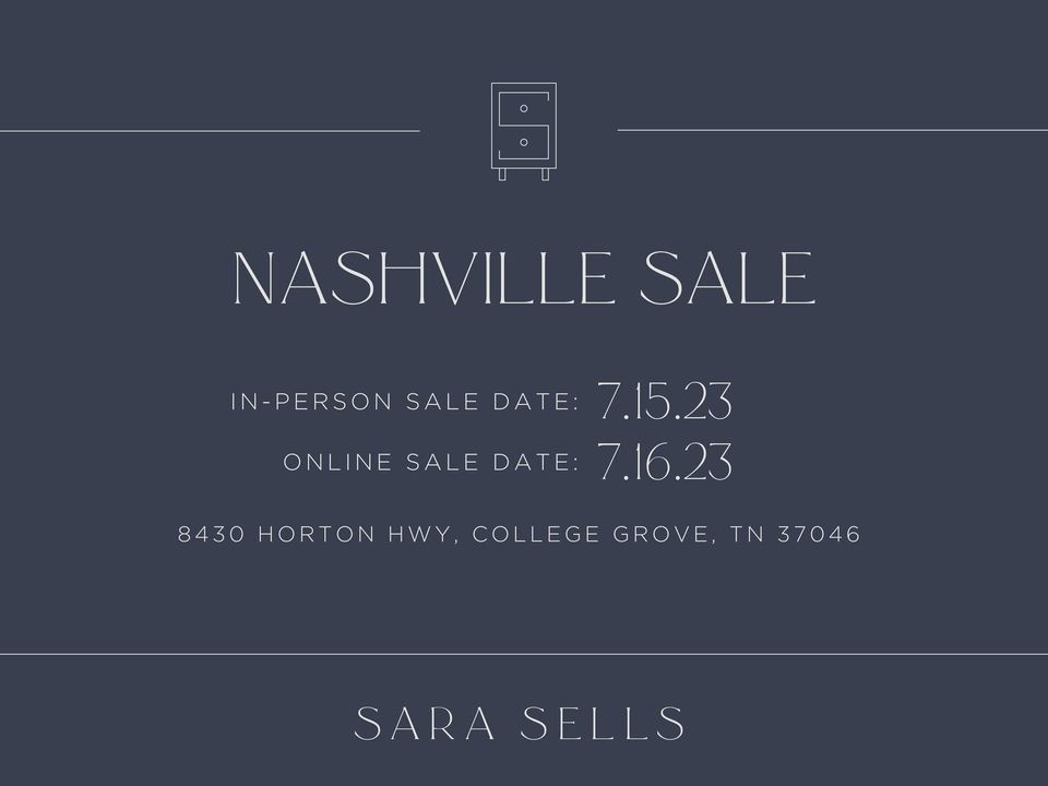 Sara Sells July Warehouse Sale - Nashville