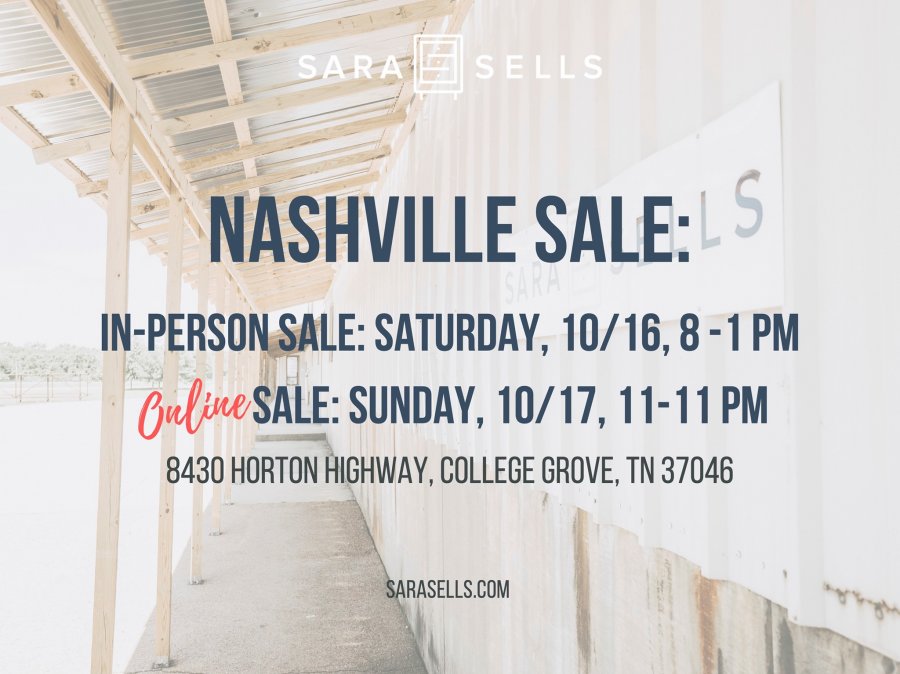 Sara Sells October Warehouse Sale - Nashville