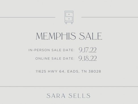 Sara Sells September Warehouse Sale - Memphis