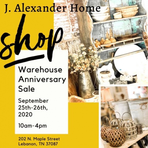 J. Alexander Home Warehouse Anniversary Sale