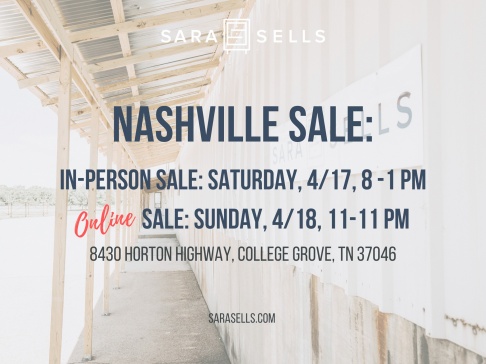 Sara Sells April Warehouse Sale - Nashville