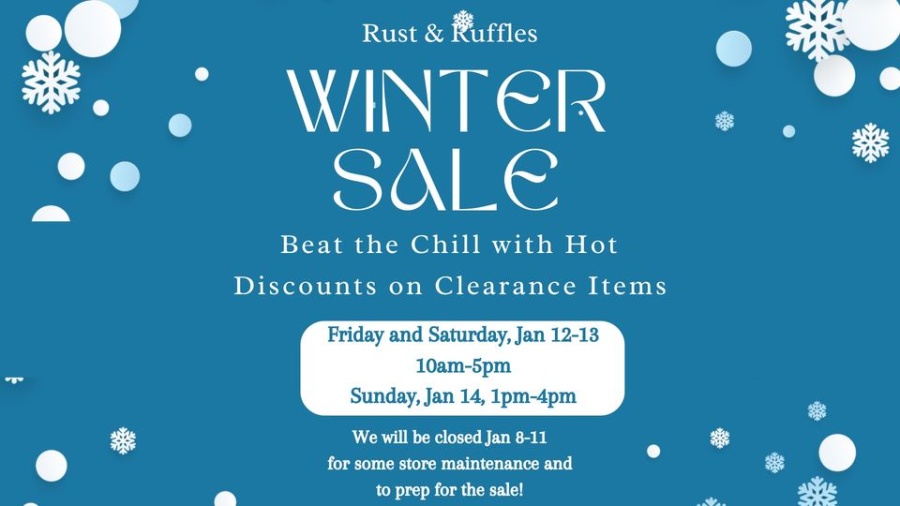 Rust and Ruffles Boutique Winter Clearance Sale