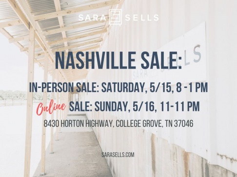 Sara Sells May Warehouse Sale - Nashville