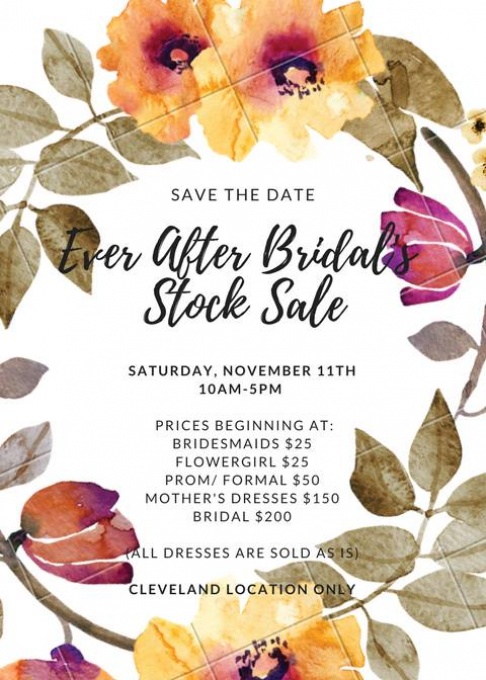 Ever After Bridal Stock Sale